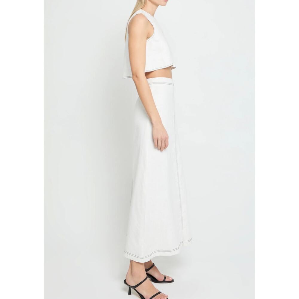 New Caara Zenni linen maxi skirt size M medium - Picture 3 of 6